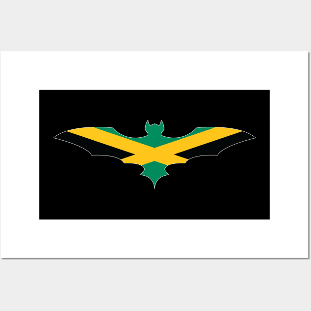 Jamaican Bat Flag Wall Art by Wickedcartoons